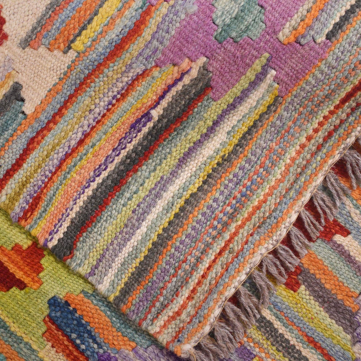 Handmade Turkish Design Wool Kilim 3' 3" x 5' 1" - No. AL82986