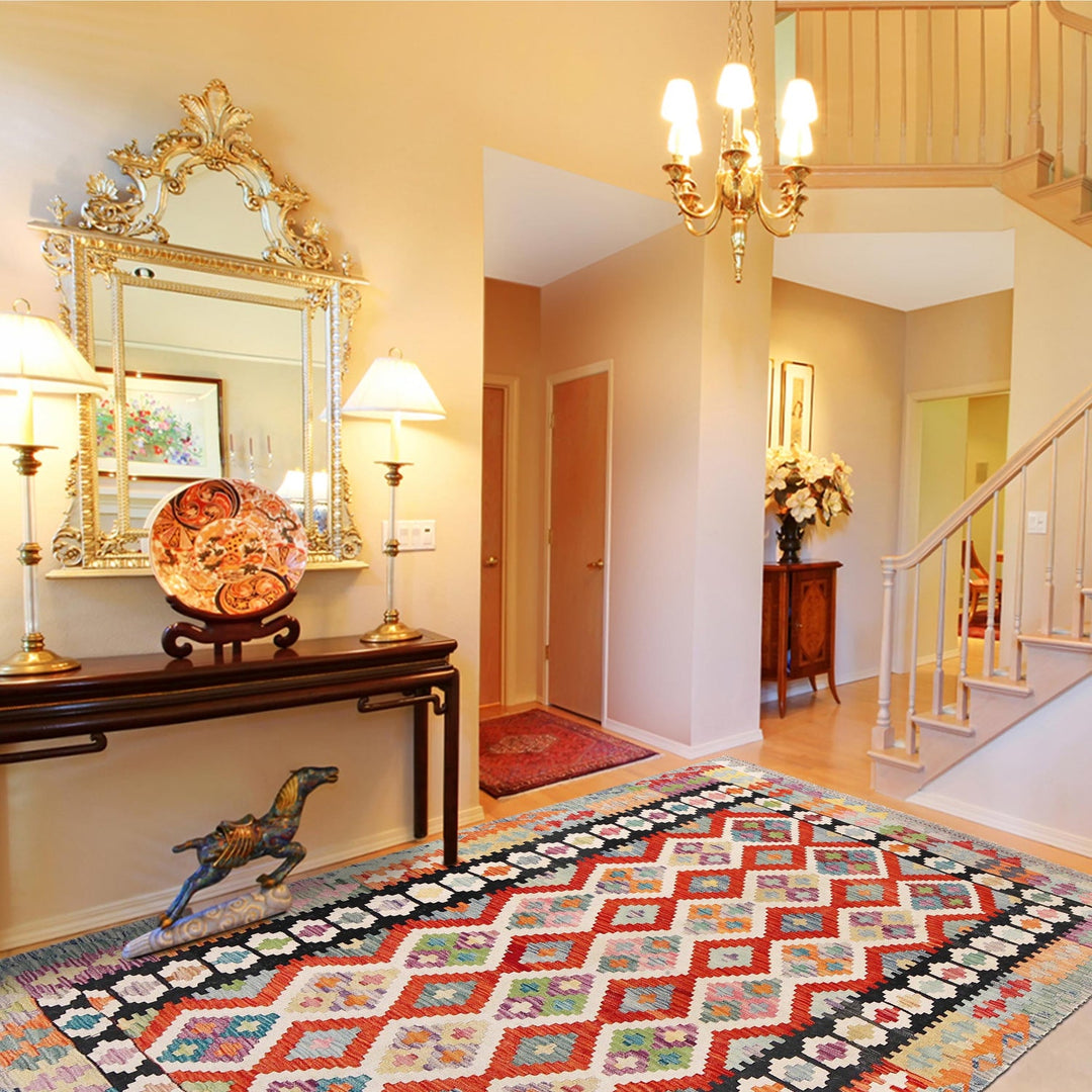 Handmade Vegetable Kilim 5' 11" x 8' 0" - No. AL43186