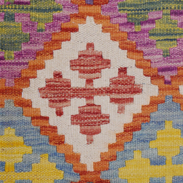 Hand Knotted Afghan Style Kilim Runner 2' 9" x 9' 8" - No. AL43662
