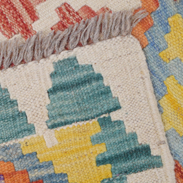 Hand Knotted Afghan Style Kilim Runner 2' 9" x 9' 8" - No. AL43662