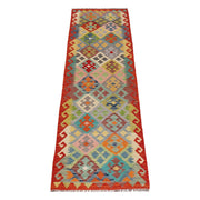 Handmade Turkish Design Wool Kilim Runner 2' 9" x 9' 8" - No. AL99487