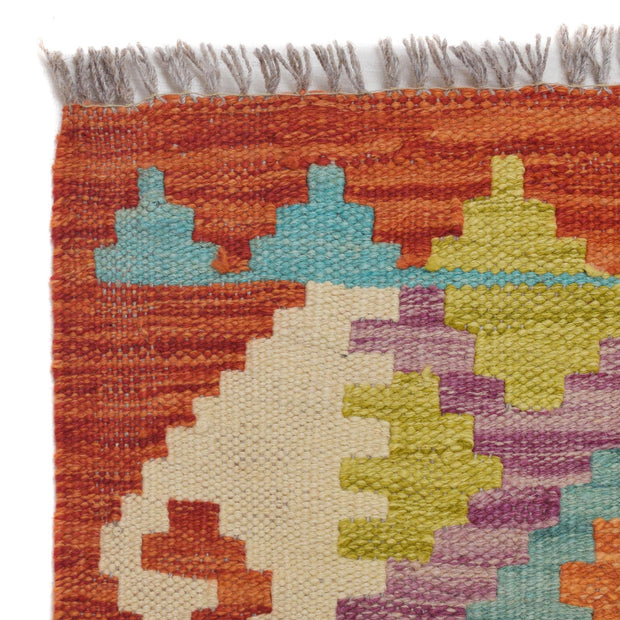 Handmade Turkish Design Wool Kilim Runner 2' 9" x 9' 8" - No. AL99487