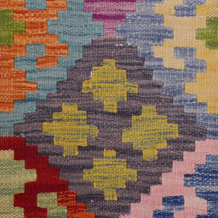 Handmade Turkish Design Wool Kilim Runner 2' 9" x 9' 8" - No. AL99487