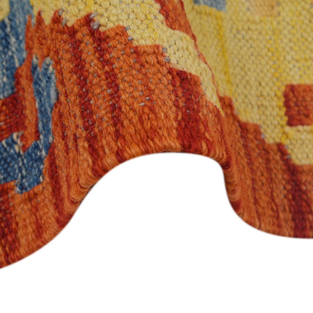 Handmade Turkish Design Wool Kilim Runner 2' 9" x 9' 8" - No. AL99487