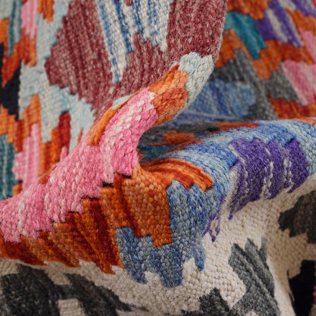 Handmade Vegetable Kilim Runner 2' 6" x 9' 7" - No. AL72179