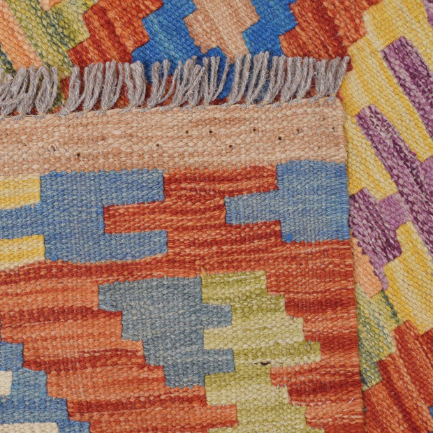 Handmade Afghan Vegetable Kilim Runner 2' 7" x 9' 5" - No. AL60056