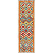 Hand Woven Wool Kelim Runner 2' 9" x 9' 8" - No. AL98081