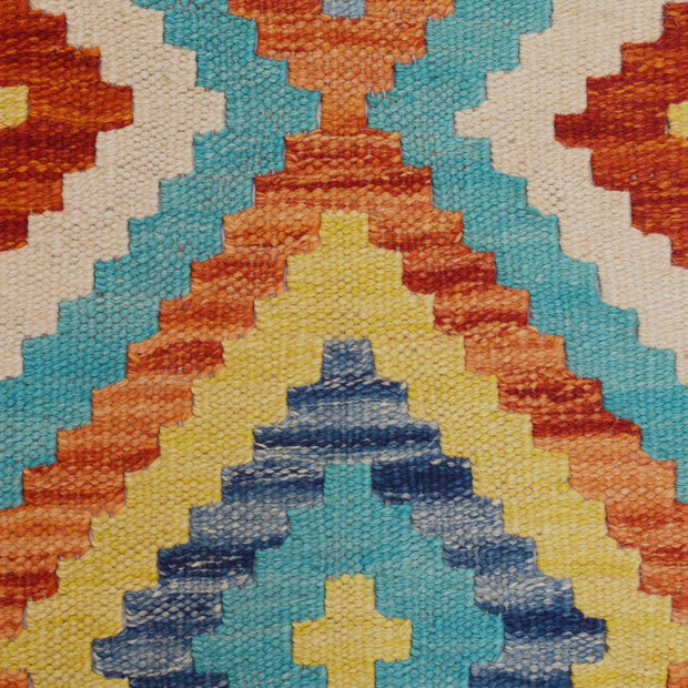 Hand Woven Wool Kelim Runner 2' 9" x 9' 8" - No. AL98081