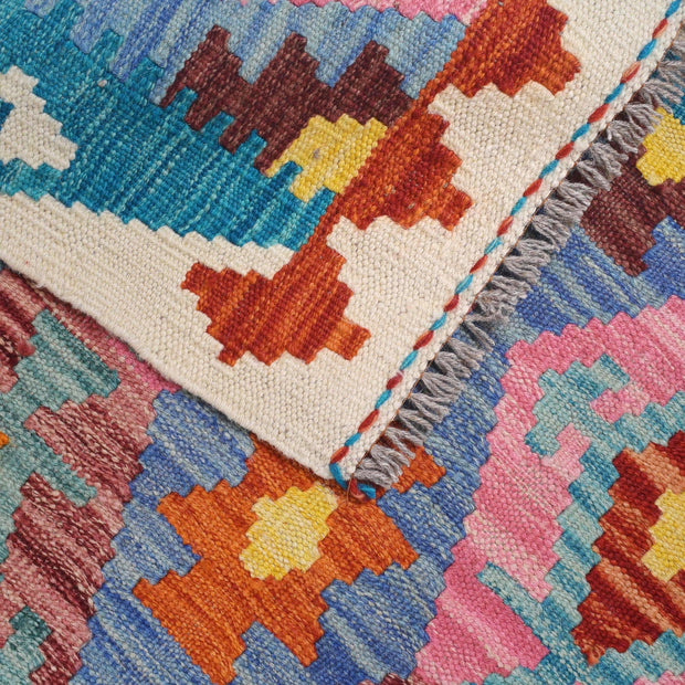 Hand Woven Wool Kelim Runner 2' 7" x 10' 1" - No. AL39000