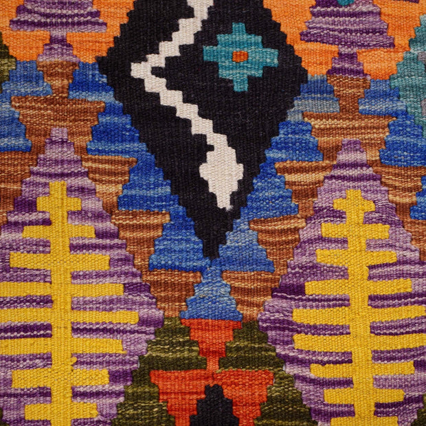 Handmade Turkish Design Wool Kilim Runner 2' 7" x 9' 9" - No. AL28066