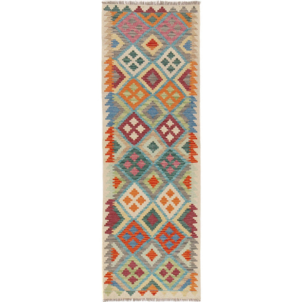 Hand Woven Wool Kelim Runner 2' 5" x 7' 8" - No. AL54314