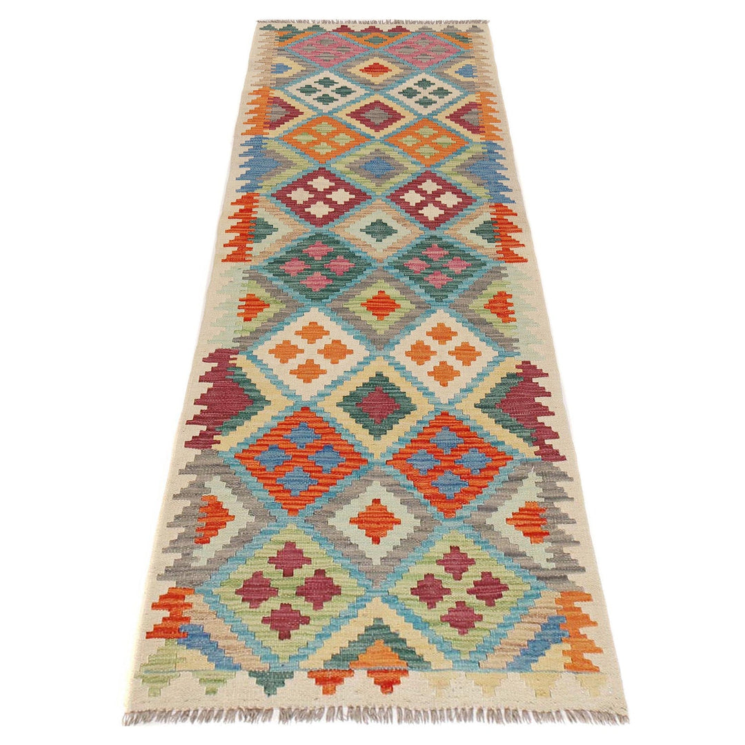 Hand Woven Wool Kelim Runner 2' 5" x 7' 8" - No. AL54314