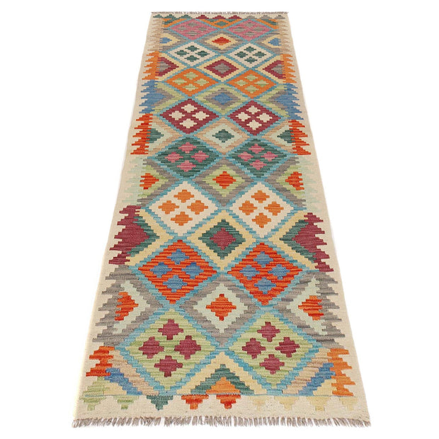 Hand Woven Wool Kelim Runner 2' 5" x 7' 8" - No. AL54314