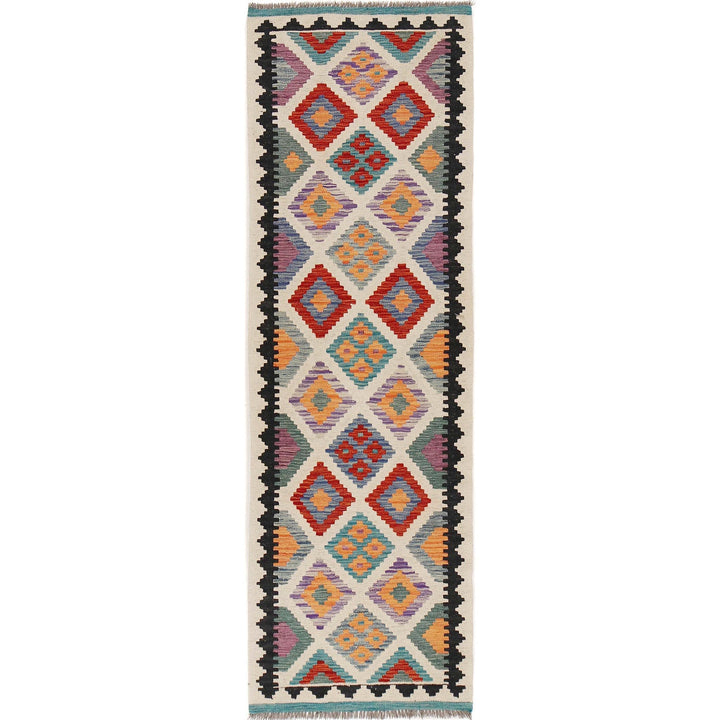 Handmade Turkish Design Wool Kilim Runner 2' 5" x 8' 1" - No. AL71211