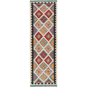 Handmade Turkish Design Wool Kilim Runner 2' 5" x 8' 1" - No. AL71211