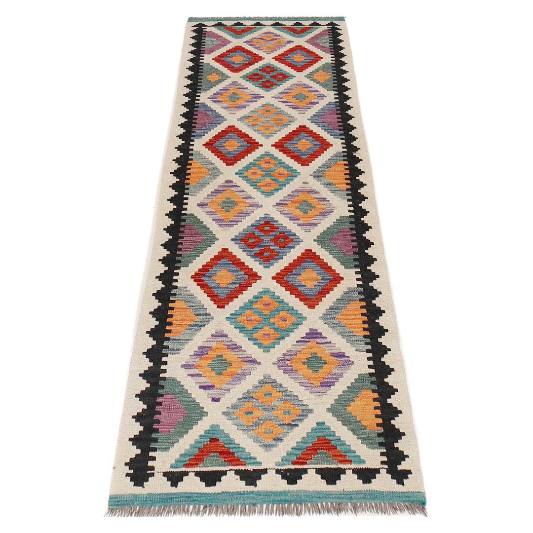 Handmade Turkish Design Wool Kilim Runner 2' 5" x 8' 1" - No. AL71211