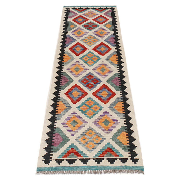 Handmade Turkish Design Wool Kilim Runner 2' 5" x 8' 1" - No. AL71211