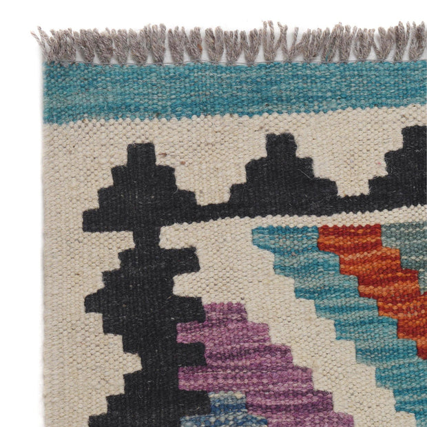 Handmade Turkish Design Wool Kilim Runner 2' 5" x 8' 1" - No. AL71211