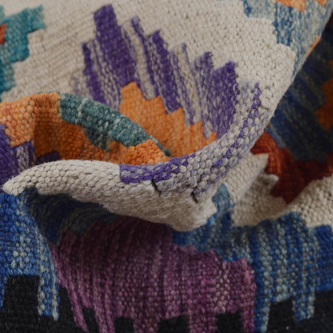 Handmade Turkish Design Wool Kilim Runner 2' 5" x 8' 1" - No. AL71211