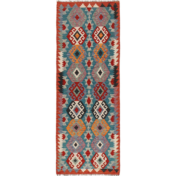 Hand Knotted Flatweave Kilim Runner 2' 9" x 8' 2" - No. AL84299