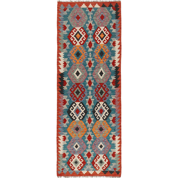 Hand Knotted Flatweave Kilim Runner 2' 9" x 8' 2" - No. AL84299