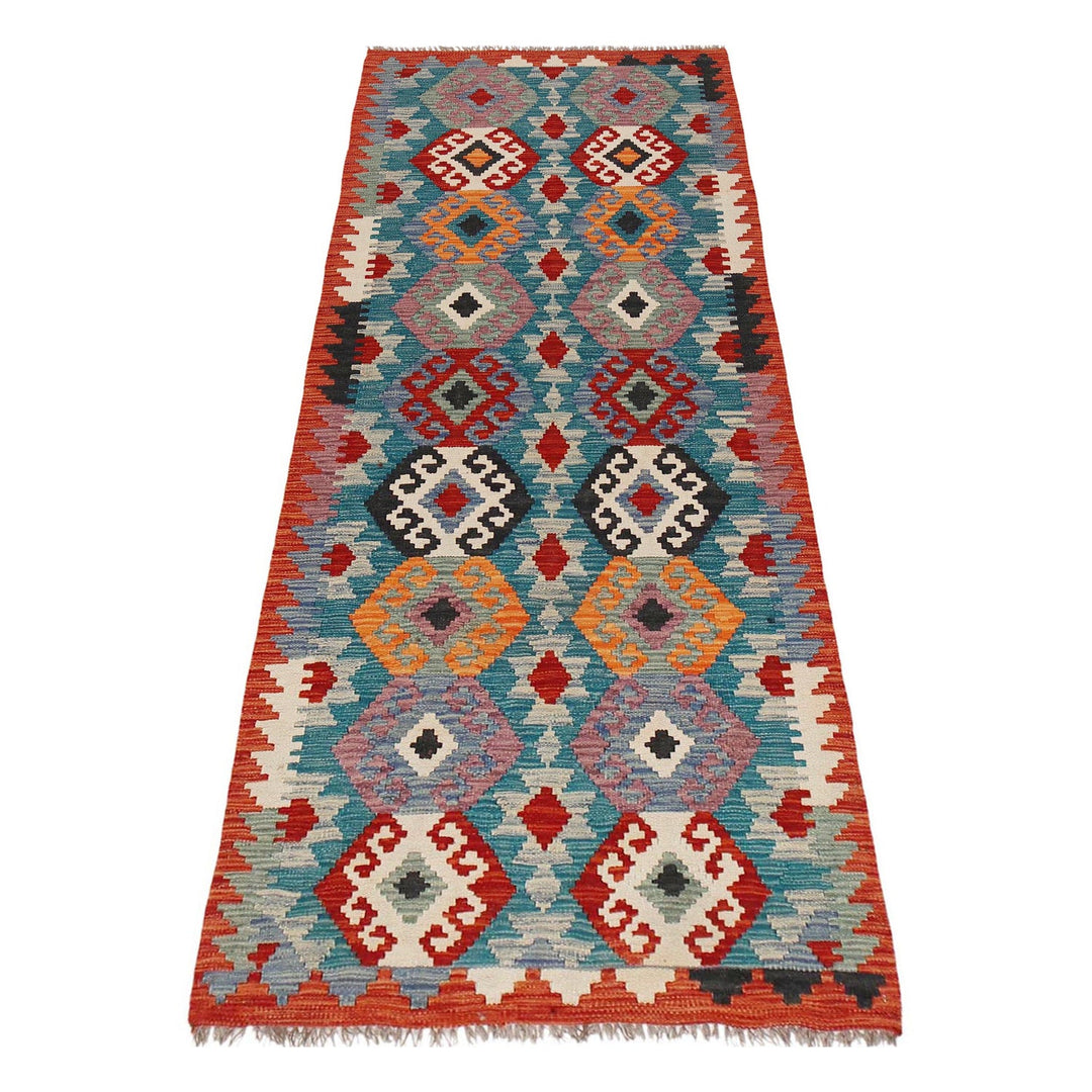 Hand Knotted Flatweave Kilim Runner 2' 9" x 8' 2" - No. AL84299