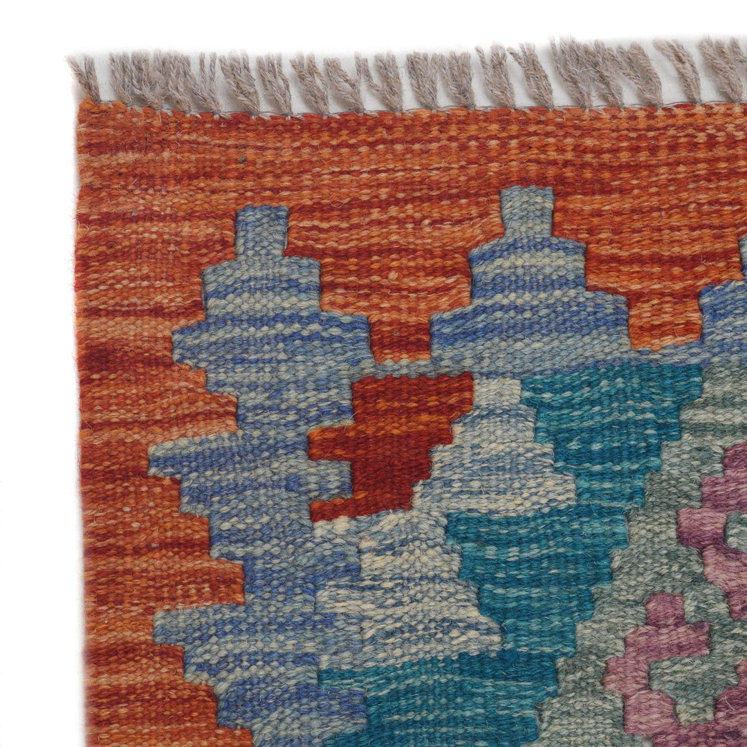 Hand Knotted Flatweave Kilim Runner 2' 9" x 8' 2" - No. AL84299