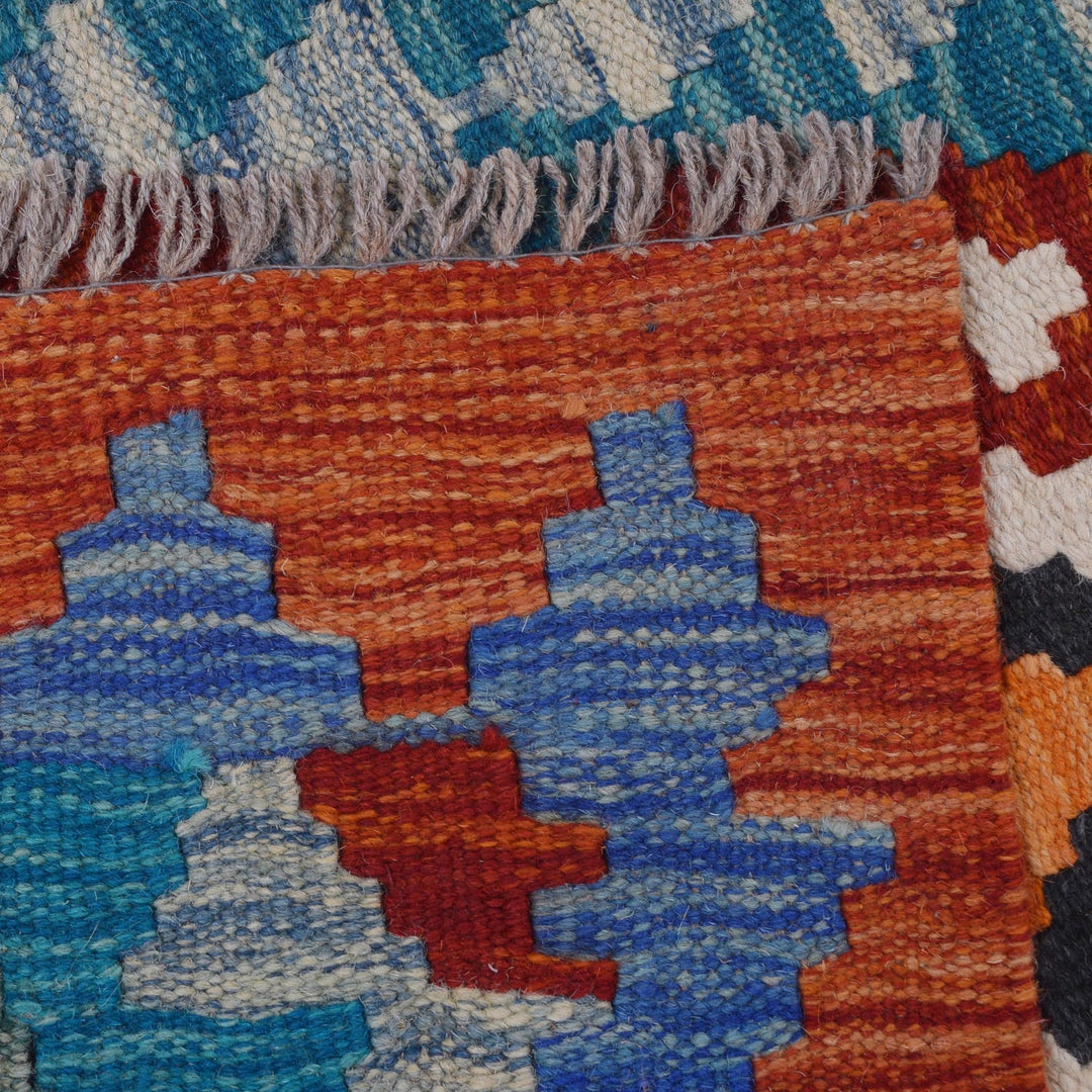 Hand Knotted Flatweave Kilim Runner 2' 9" x 8' 2" - No. AL84299