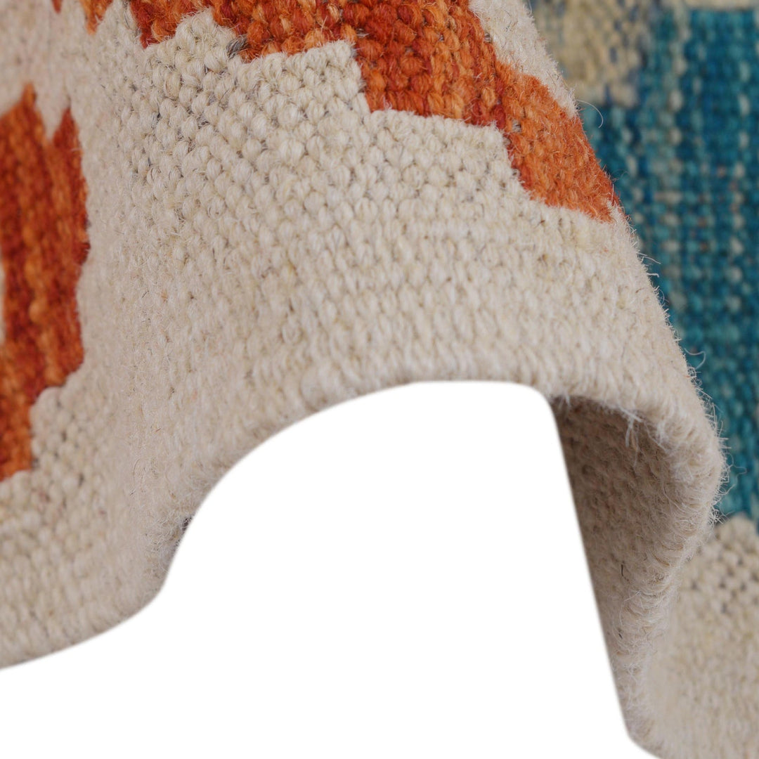 Colorful Flat-Weave Wool Kilim Runner 2' 6" x 8' 0" - No. AL18611