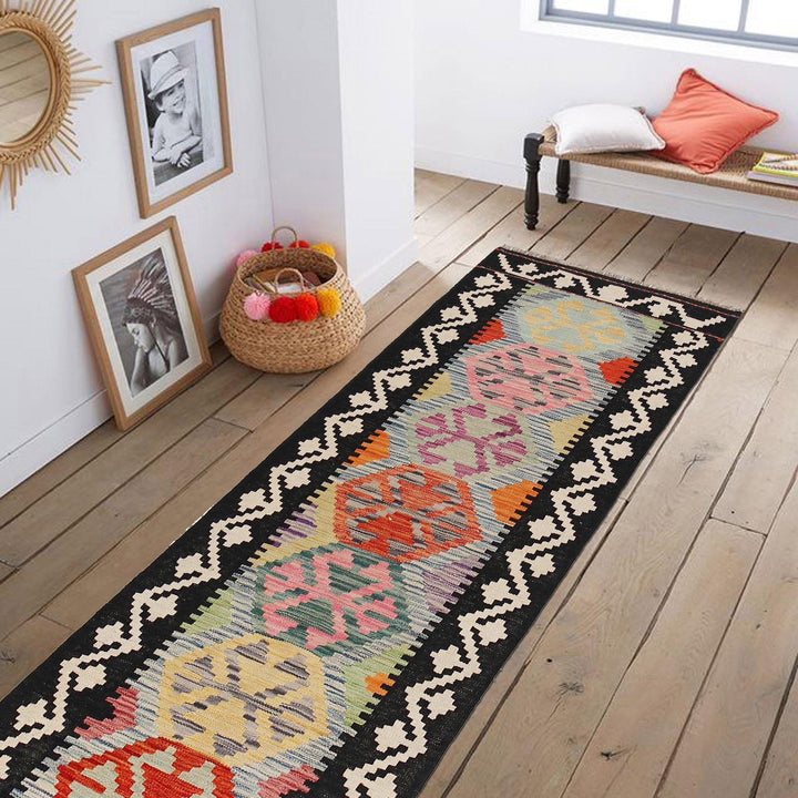 Handmade Vegetable Kilim Runner 2' 5" x 7' 9" - No. AL60828