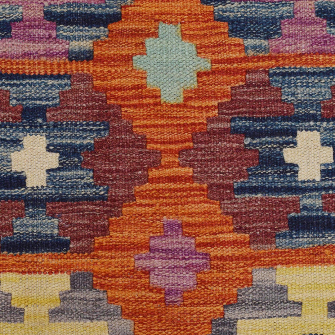 Handmade Turkish Design Wool Kilim Runner 2' 10" x 8' 1" - No. AL93924