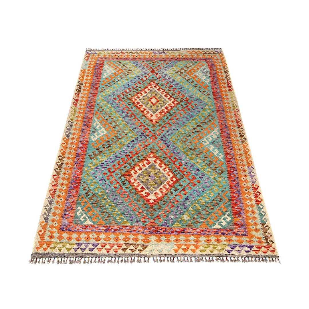 Handmade Turkish Design Wool Kilim 6' 7" x 10' 1" - No. AL21363