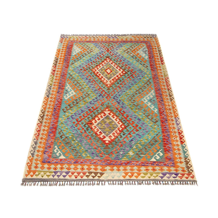 Handmade Turkish Design Wool Kilim 6' 7" x 10' 1" - No. AL21363