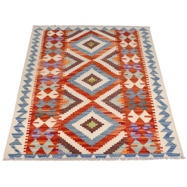 Handmade Vegetable Kelim 2' 11" x 3' 10" - No. AL39685