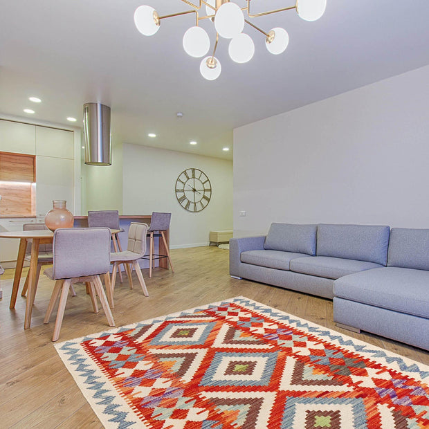 Handmade Vegetable Kelim 2' 11" x 3' 10" - No. AL39685