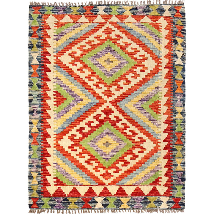Handmade Vegetable Kilim 3' 0" x 4' 0" - No. AL42580