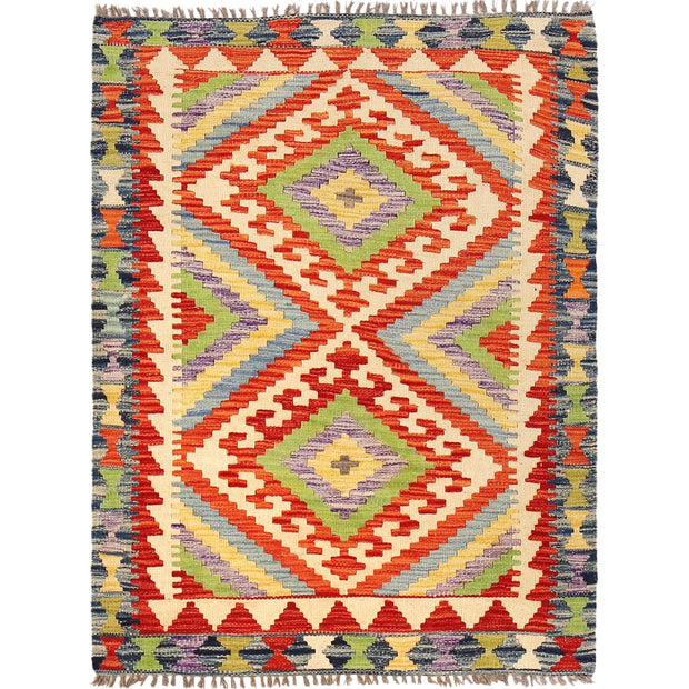 Handmade Vegetable Kilim 3' 0" x 4' 0" - No. AL42580