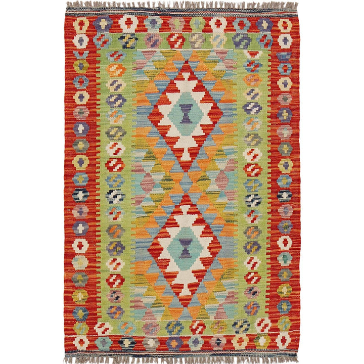 Hand Knotted Flatweave Kilim 2' 9" x 4' 0" - No. AL12010