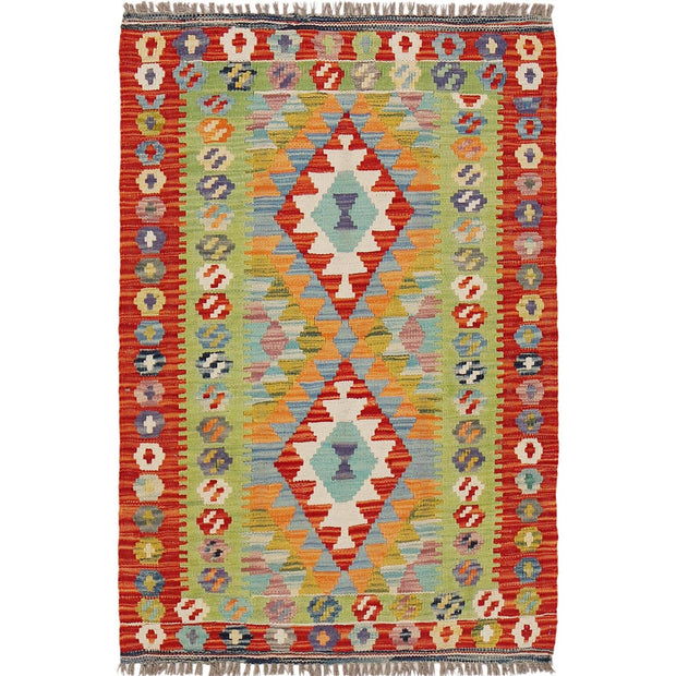 Hand Knotted Flatweave Kilim 2' 9" x 4' 0" - No. AL12010