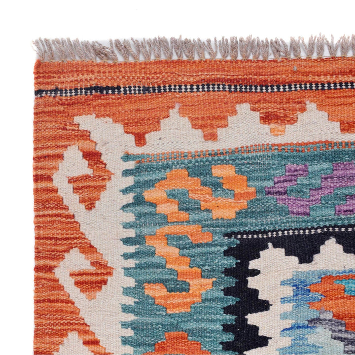 Hand Knotted Flatweave Kilim Runner 2' 11" x 9' 10" - No. AL93469