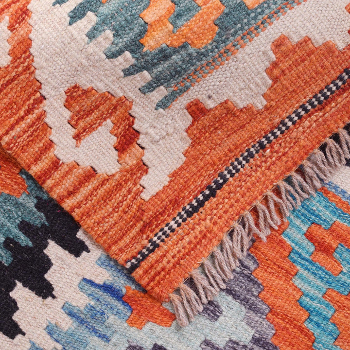 Hand Knotted Flatweave Kilim Runner 2' 11" x 9' 10" - No. AL93469