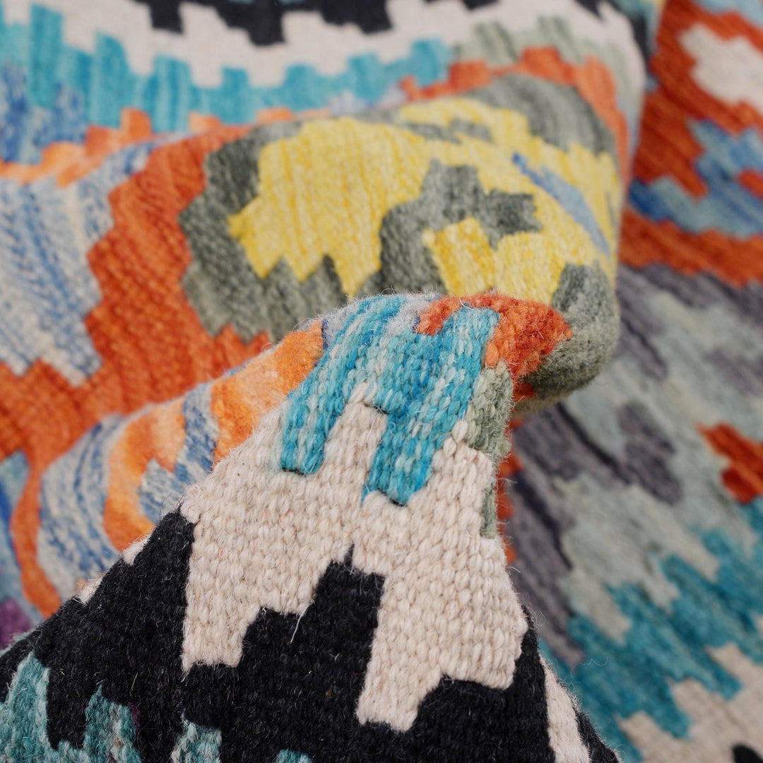 Hand Knotted Flatweave Kilim Runner 2' 11" x 9' 10" - No. AL93469