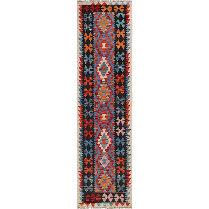 Handmade Afghan Vegetable Kilim Runner 2' 5" x 9' 10" - No. AL45094