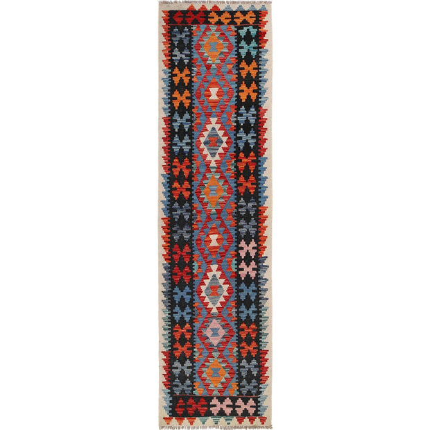 Handmade Afghan Vegetable Kilim Runner 2' 5" x 9' 10" - No. AL45094