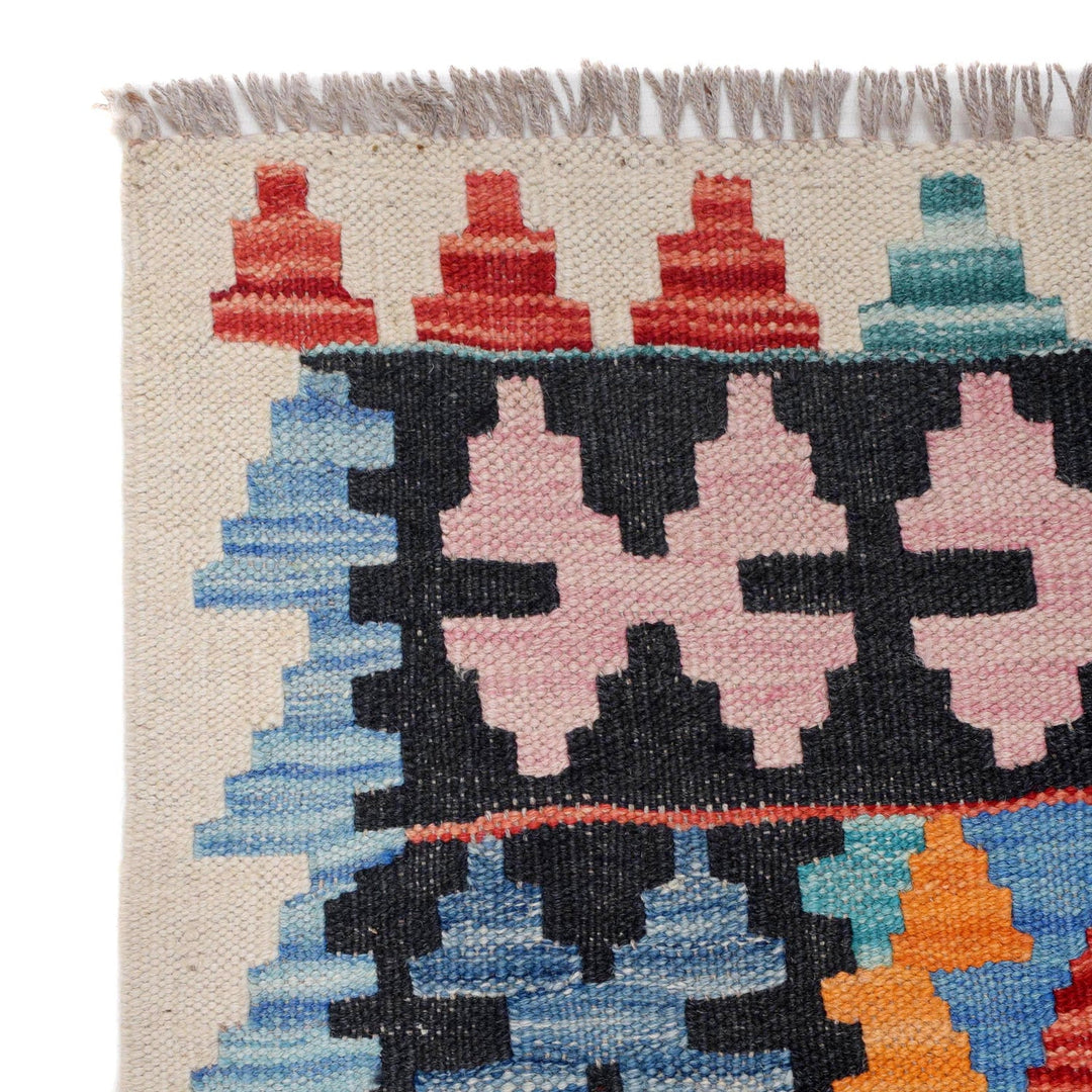 Handmade Afghan Vegetable Kilim Runner 2' 5" x 9' 10" - No. AL45094