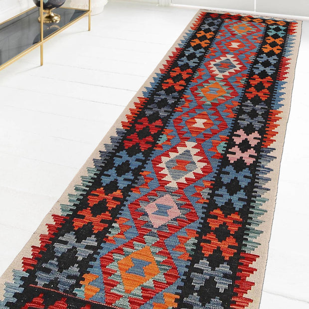 Handmade Afghan Vegetable Kilim Runner 2' 5" x 9' 10" - No. AL45094