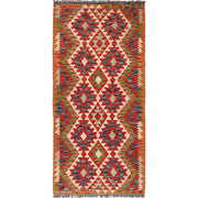 Handmade Turkish Design Wool Kilim Runner 2' 7" x 6' 6" - No. AL52348
