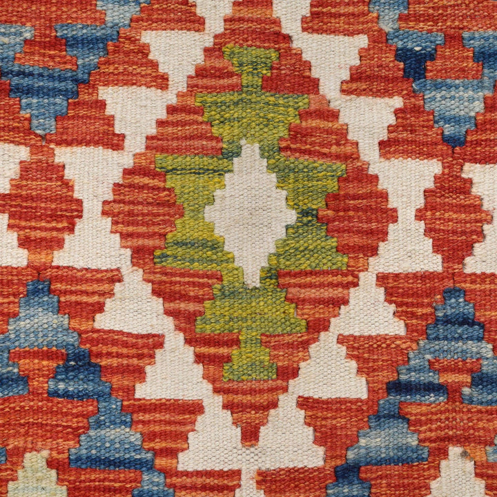 Handmade Turkish Design Wool Kilim Runner 2' 7" x 6' 6" - No. AL52348