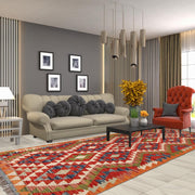 Handmade Turkish Design Wool Kilim Runner 2' 7" x 6' 6" - No. AL52348