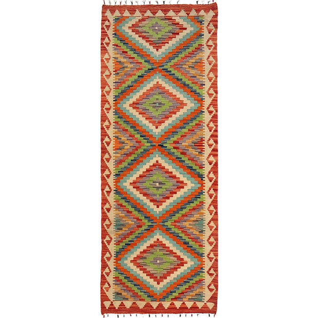 Handmade Vegetable Kilim Runner 2' 3" x 6' 4" - No. AL90090